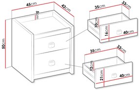 Нощно шкафче Fargo