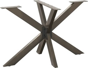 4013115 vidaXL Крак за трапезна маса, форма на паяк, черен, 120x68x(72-73) см, стомана