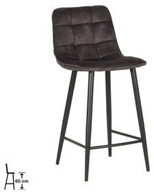 Бар столове от антрацитно кадифе в комплект от 2 броя 94 см Jelt - LABEL51
