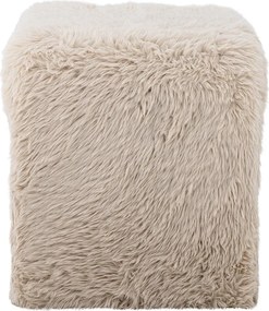 Бежова табуретка от изкуствен косъм Bobbie – Bloomingville