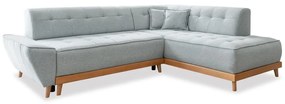 Светлосив ъглов разтегателен диван десен ъгъл Dazzling Daisy - Miuform