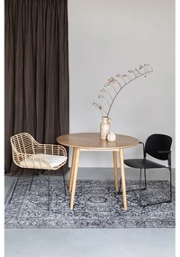 Кръгла маса за хранене с дъбов плот ø 100 cm Fabio - White Label