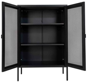 Черен метален шкаф 80x120 cm Melbourne - House Nordic