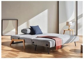 Сив разтегателен диван Wood Twist Granite, 96 x 147 cm Cubed - Innovation