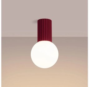 Sollux SL.1748 - Плафон за баня HALO 1xG9/8W/230V IP44 червен