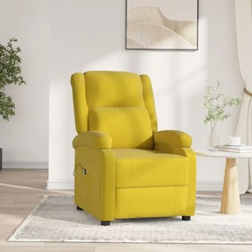 3098400 vidaXL Електрически реклайнер стол, жълт, кадифе