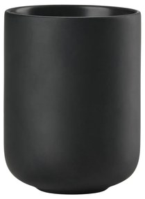 Черна керамична чаша за четки за зъби Sensu – Zone