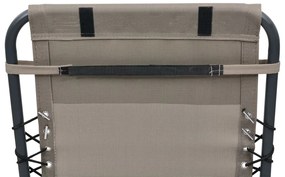 Облегалка за глава за шезлонг, таупе, 40x7,5x15 см, textilene