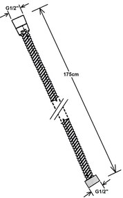 Месингов душ маркуч в златист цвят Powerflex – Sapho