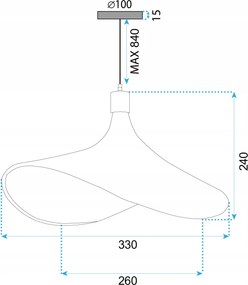 БАМБУКОВА ВИСЯЩА ЛАМПА APP1642-1CP 30cm
