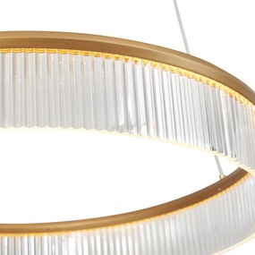 Модерен висящa лампa месинг 59cm вкл. LED 3-степенно димируем - Anello Chandelier