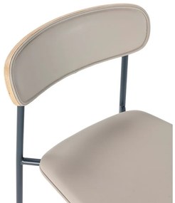 Бежови тапицирани бар столове в комплект 2 бр. (височина на седалката 65,5 cm) Saula – Marckeric