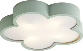 Детска таванна лампа зелена с бяло - Lucille