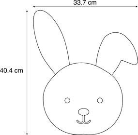 Детска стенна лампа бежова с LED 3-степенно димиране - Benny the Bunny