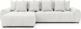 Бял ъглов диван (ляв ъгъл) Albane – Ropez