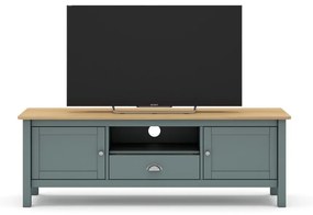 Зелено-сива/естествена борова маса за телевизор 158x53 cm Misti - Marckeric