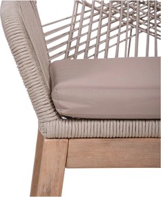 Бежов градински стол от масивно дърво Pomona – Garden Pleasure