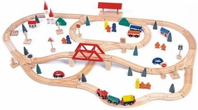Woody - Дървено влакче с релси и мост