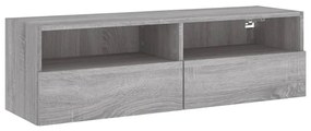 836892 vidaXL ТB стенен шкаф, сив сонома, 100x30x30 см, инженерно дърво