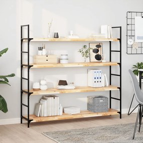 3279464 vidaXL Плаващ рафт 2 бр 140x30x4 см необработено дърво акация масив