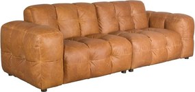 Кожен модулен диван в цвят кафяв коняк 264 cm Hackman – Dutchbone