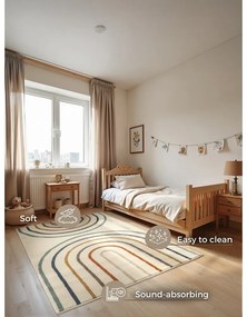 Кремав детски килим 160x235 cm Double Rainbow – Hanse Home