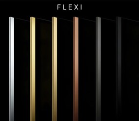 Параван за душ Rea Flexi Brown / Brush Copper 110
