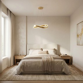 ВИСЯЩА ТАВАННА ЛАМПА SWE065-CP 40cm BRUSH GOLD