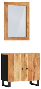 3200634 vidaXL Комплект мебели за баня, 2 части, масивна акациева дървесина