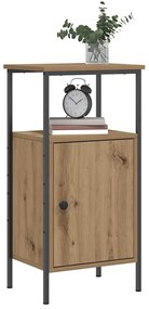 857248 vidaXL Нощно шкафче Artisan Oak 41x31x80 cm Инженерна дървесина