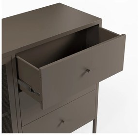 Сив метален скрин 140x90x40 cm Fayna – Marckeric