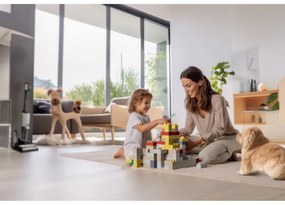 Вертикална прахосмукачка Tineco Floor One S7 Steam Plus 4В1, 240W, Сухо/Мокро, 0.7 л мръсна/0.8 л чиста, LED екран и осветление, Пара + сушене, Бял/черен