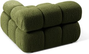Зелен модул за диван от букле (десен ъгъл) Bellis – Micadoni Home