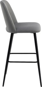 Бар стол Pawel-Сив (4) парчета