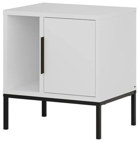 Бяло нощно шкафче с рафтове Lani - Marckeric