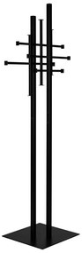 Черна стоманена стойка за връхни дрехи 71x185 cm Rumex – Dutchbone