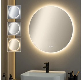 Brilagi - LED димируемо огледало с подгряване и подсветка DEMI ECO LED/12W/230V Ø 60 см IP44