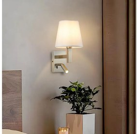 Brilagi - LED Аплик DEYA 1xE14/40W/230V + LED/3W бял/матов хром