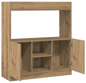 855132 vidaXL Висок шкаф, дъб артизан, 92x33x100 см, инженерно дърво