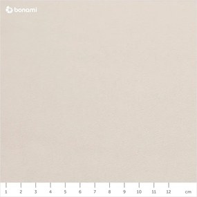 Бяло/кремаво двойно легло 140x200 cm тапицирано без ламелно дъно Leira – Meise Möbel