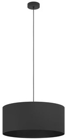 Черно висящо осветително тяло с текстилен абажур ø 53 cm MASERLO 1 – EGLO