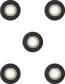 Philips - Комплект от 5 вградени таванни осветителни тела PERIDOT 1xGU10/7W/230V черни