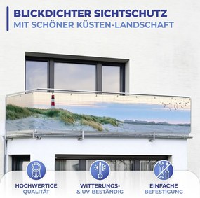 Пластмасов балконски параван 500x85 cm North Sea Coast – Maximex