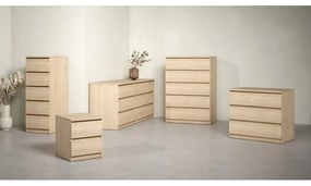 Скрин от дъбов декор в естествен цвят 154x70x50 cm Naia – Tvilum