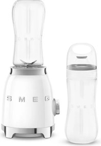 Блендер Smeg PBF01WHEU, 300W, 2x 600 мл, 20000-24000 об/мин, Противоплъзгаща основа, Без BPA, Неръждаема стомана, Бял