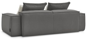 Сив диван от изкуствена кожа 260 cm Boheme – Bobochic Paris