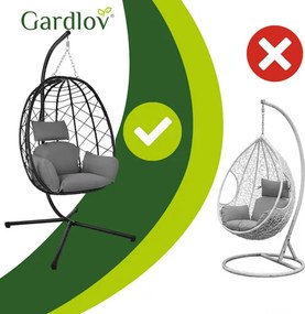 Градински висящ стол люлка Gardlov 185 см за градина и тераса