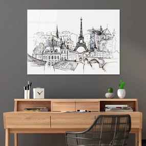 Живопис върху стъкло 70x100 cm Paris - Wallity