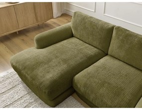 Шенилов ъглов диван в цвят каки (ляв ъгъл) Leonore – Bobochic Paris