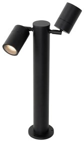 Подова лампа за външен монтаж черна 45 см IP44 регулируема 2-светлинна - Duo